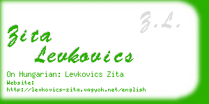 zita levkovics business card